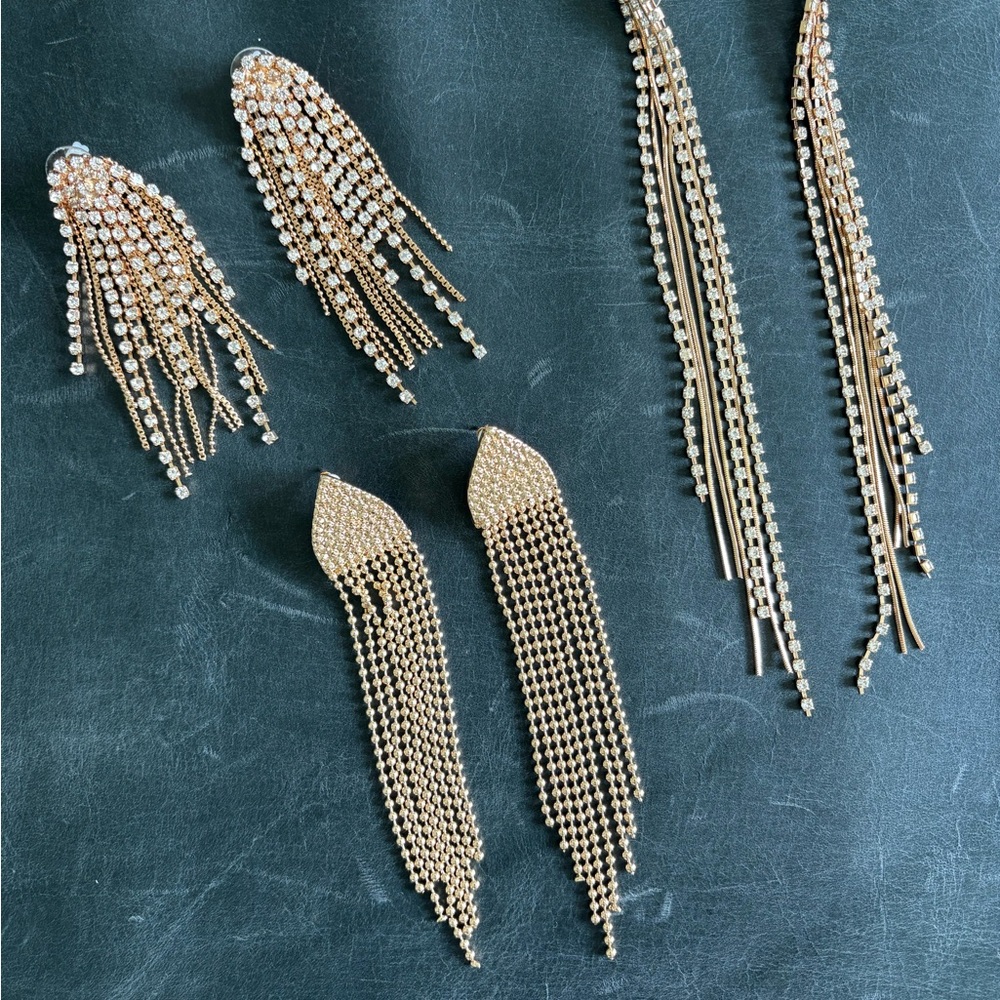 Elegant Gold Dangle Earrings